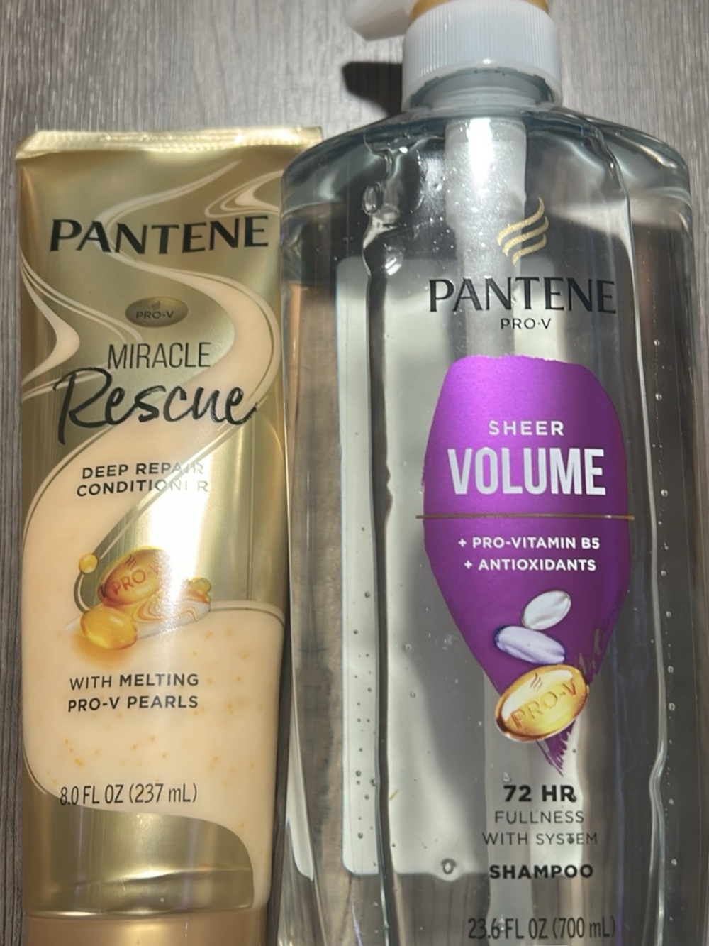 Sheer Volume Shampoo & Miracle Rescue Conditioner - Clear & Gold